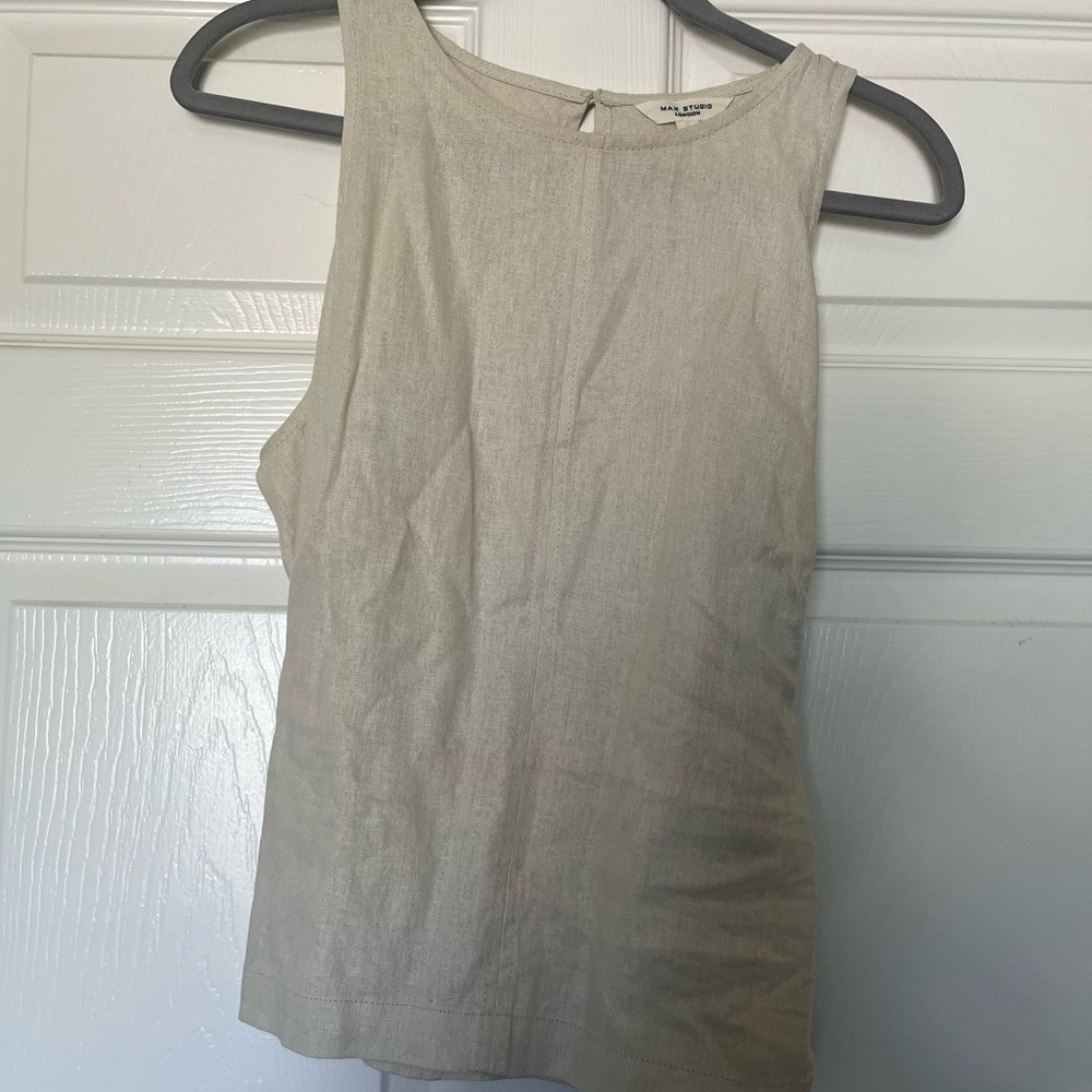 Max Studio Light Tan Tank Top